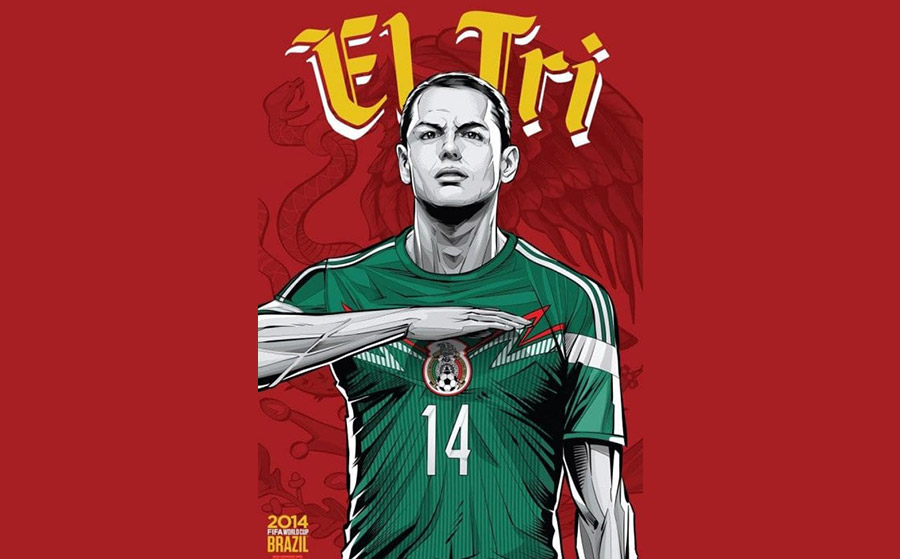 Mundial de Brasil de 2014, 32 Ilustraciones De Las Selecciones Del Mundial De Fútbol.